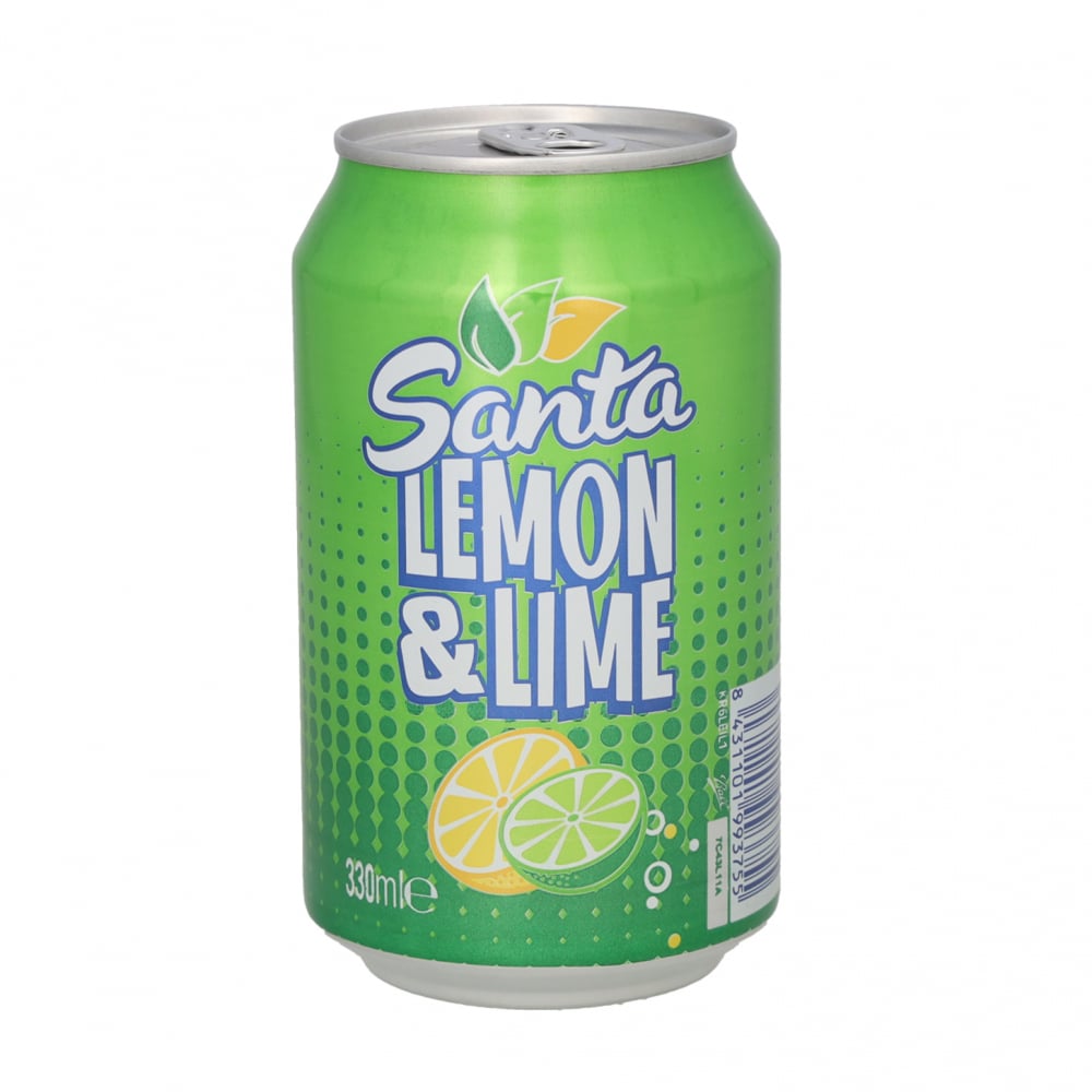 Refresco gaseado de limón y lima Santa (330 ml) - Imagen 1