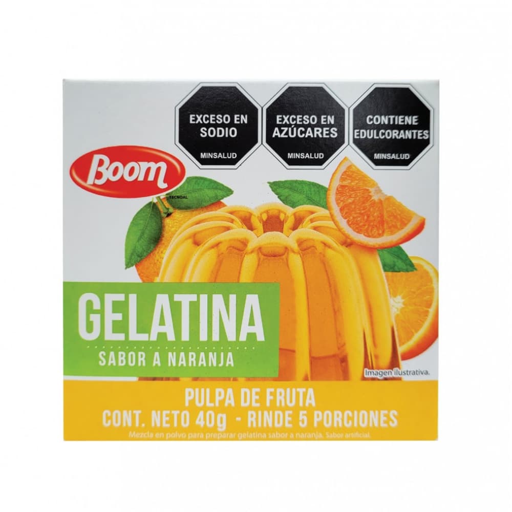 Gelatina sabor Naranja Boom (40 g / 1.41 oz) - Imagen 1