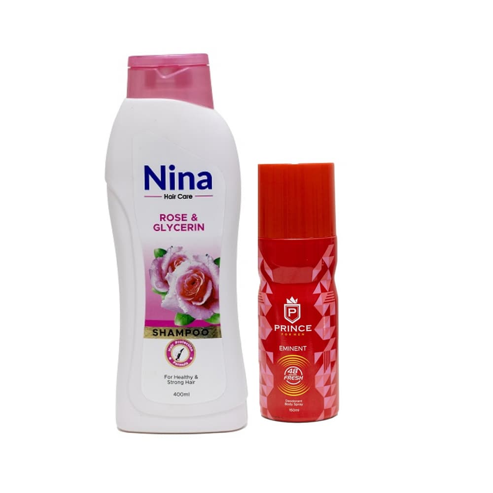 Champú de rosa y glicerina + desodorante pulverizador para hombre eminente - Imagen 1