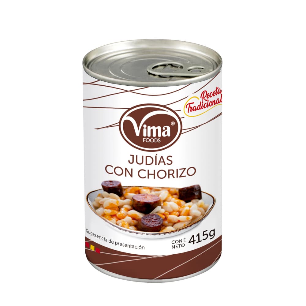 Judías con chorizo Vima Foods (415 g / 14.63 oz) - Imagen 1