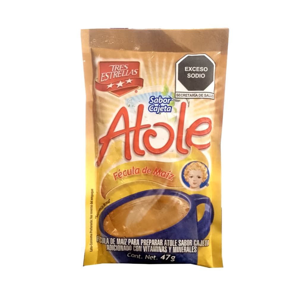 Atole sabor cajeta Tres Estrellas (47 g / 1.7 oz) - Imagen 1