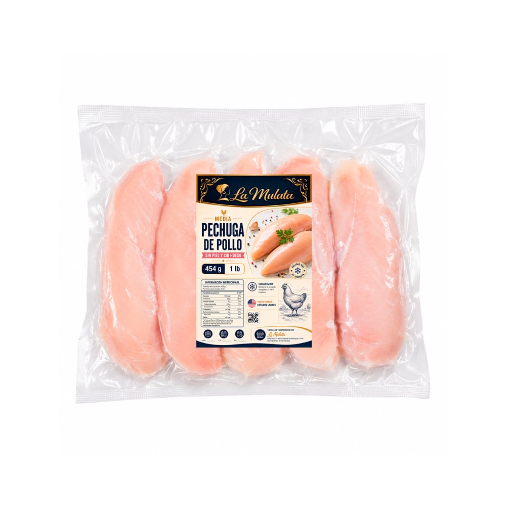 Media pechuga de pollo La Mulata (454 g / 1 lb) - Imagen 1