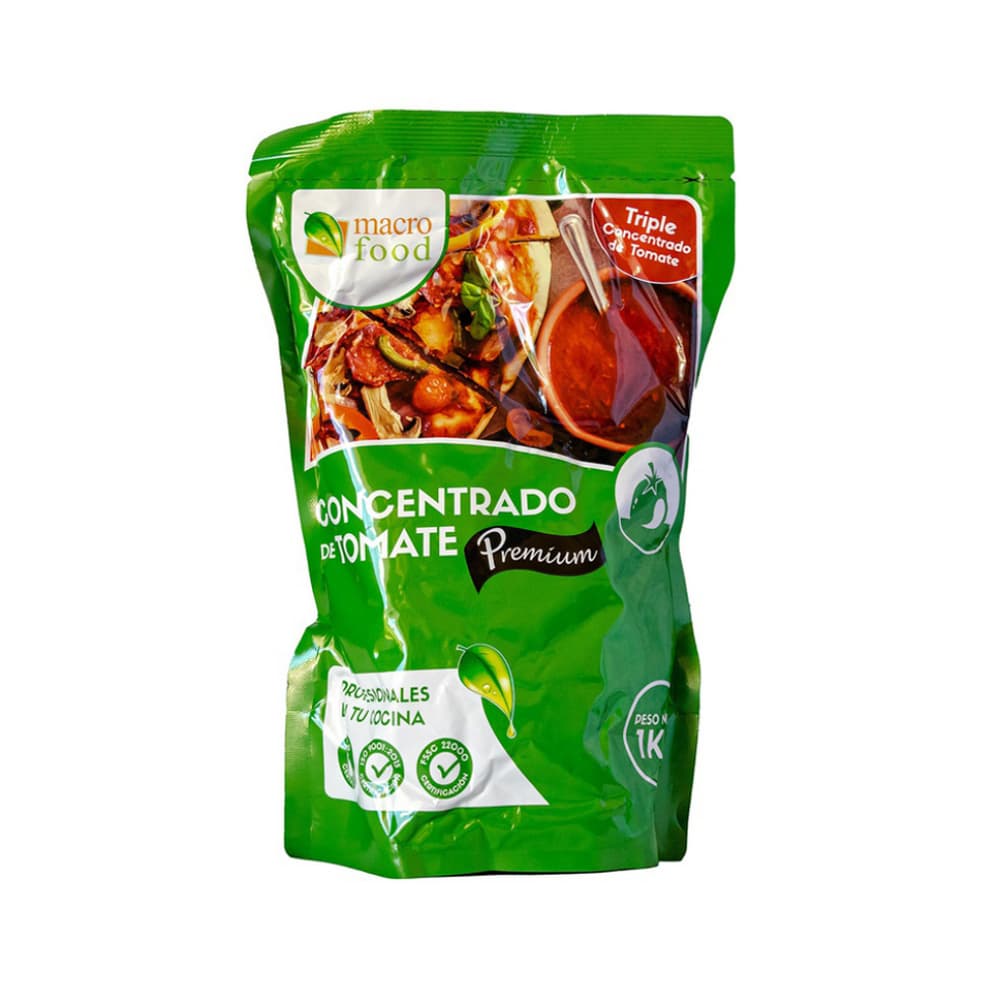 Concentrado de tomate premium Macro Food (1 kg / 2.2 lb) - Imagen 1