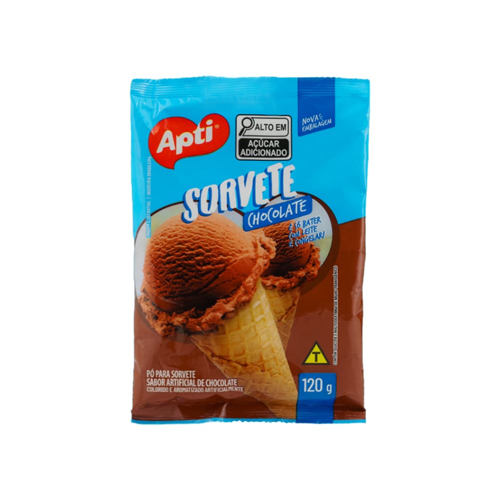 Polvo de helado con sabor artificial a chocolate Apti (120 g / 4.23 oz) - Imagen 1