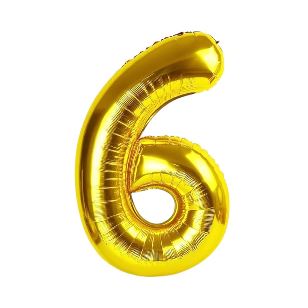 Globo dorado Número 6 - 32 pulgadas - Imagen 1