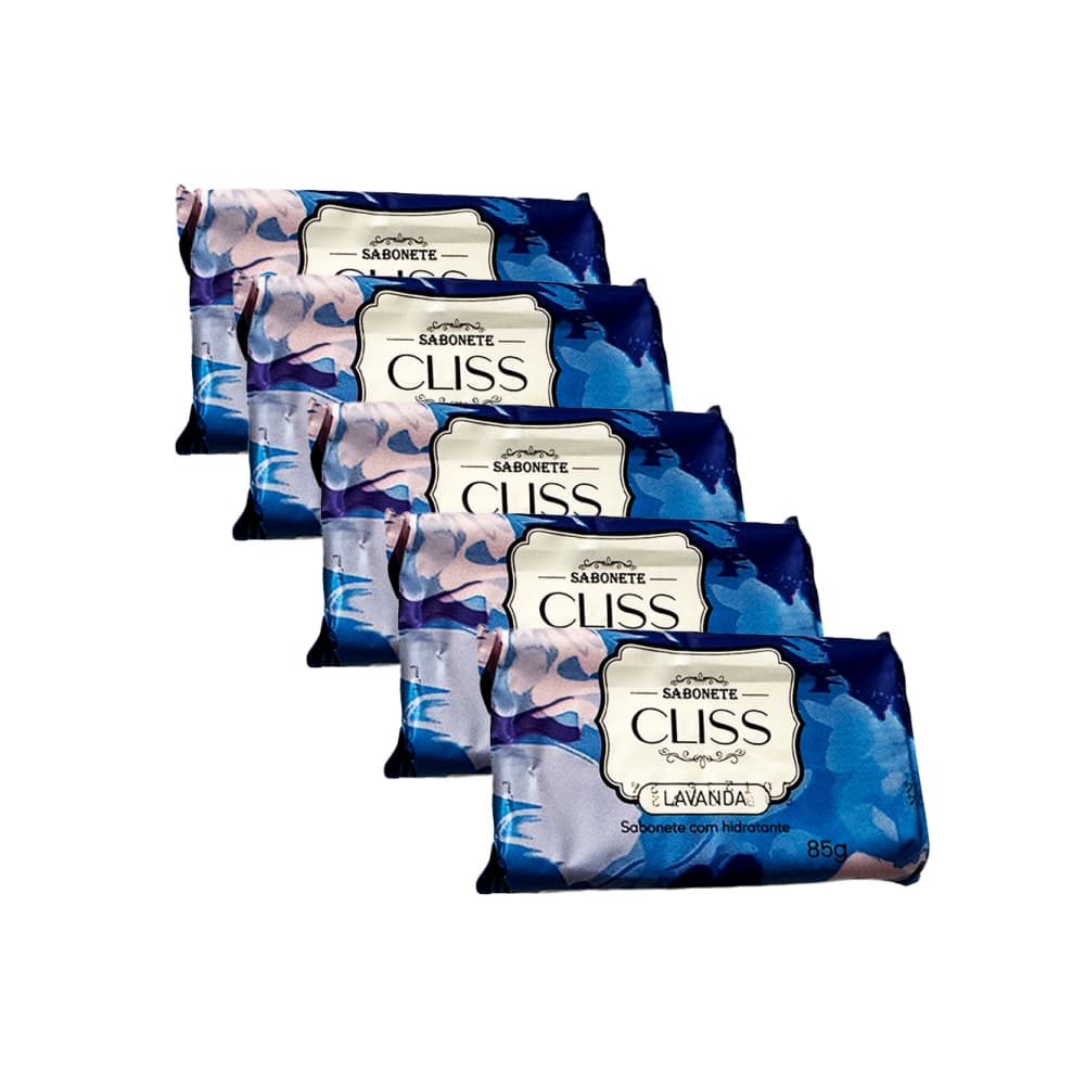 Jabón hidratante esencia lavanda Cliss (5 x 85 g / 2.99 oz) - Imagen 1