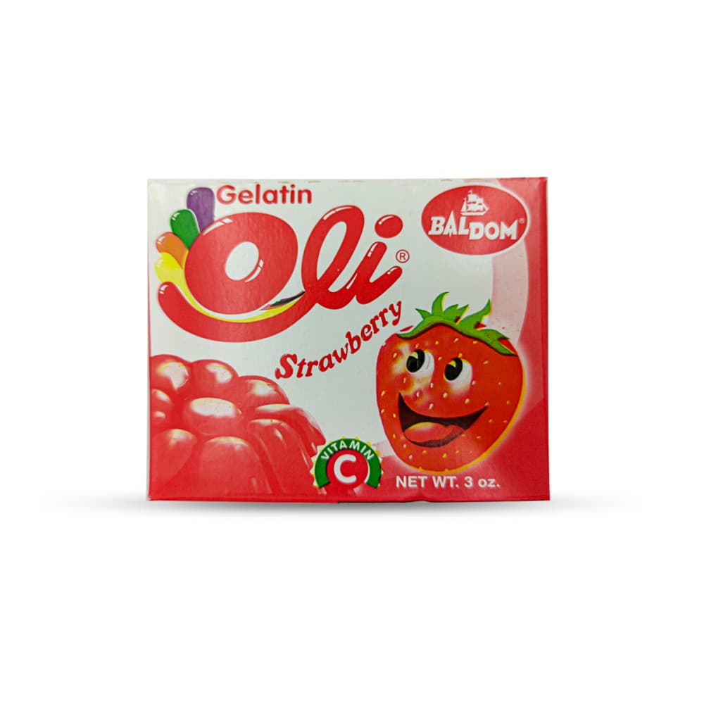 Gelatina sabor fresa Oli (85 g / 3 oz) - Imagen 1