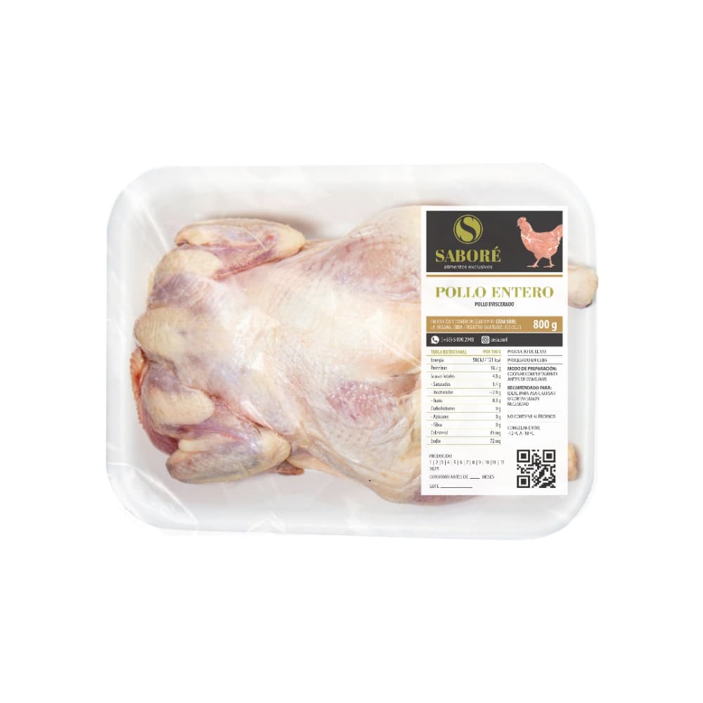 Pollo entero Saboré (800 g / 1.76 lb) - Imagen 1