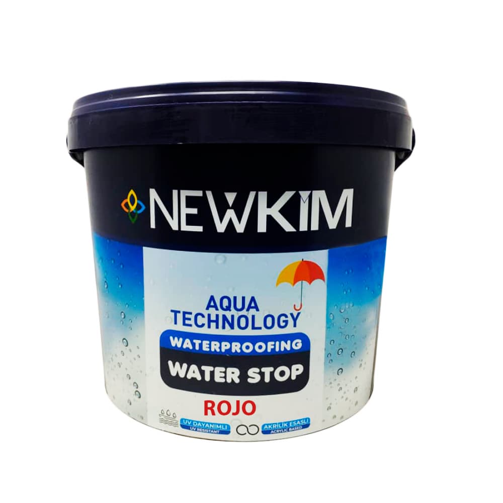 Impermeabilizante rojo a base de resina elastomérica Newkim (20 kg / 44 lb) - Imagen 1