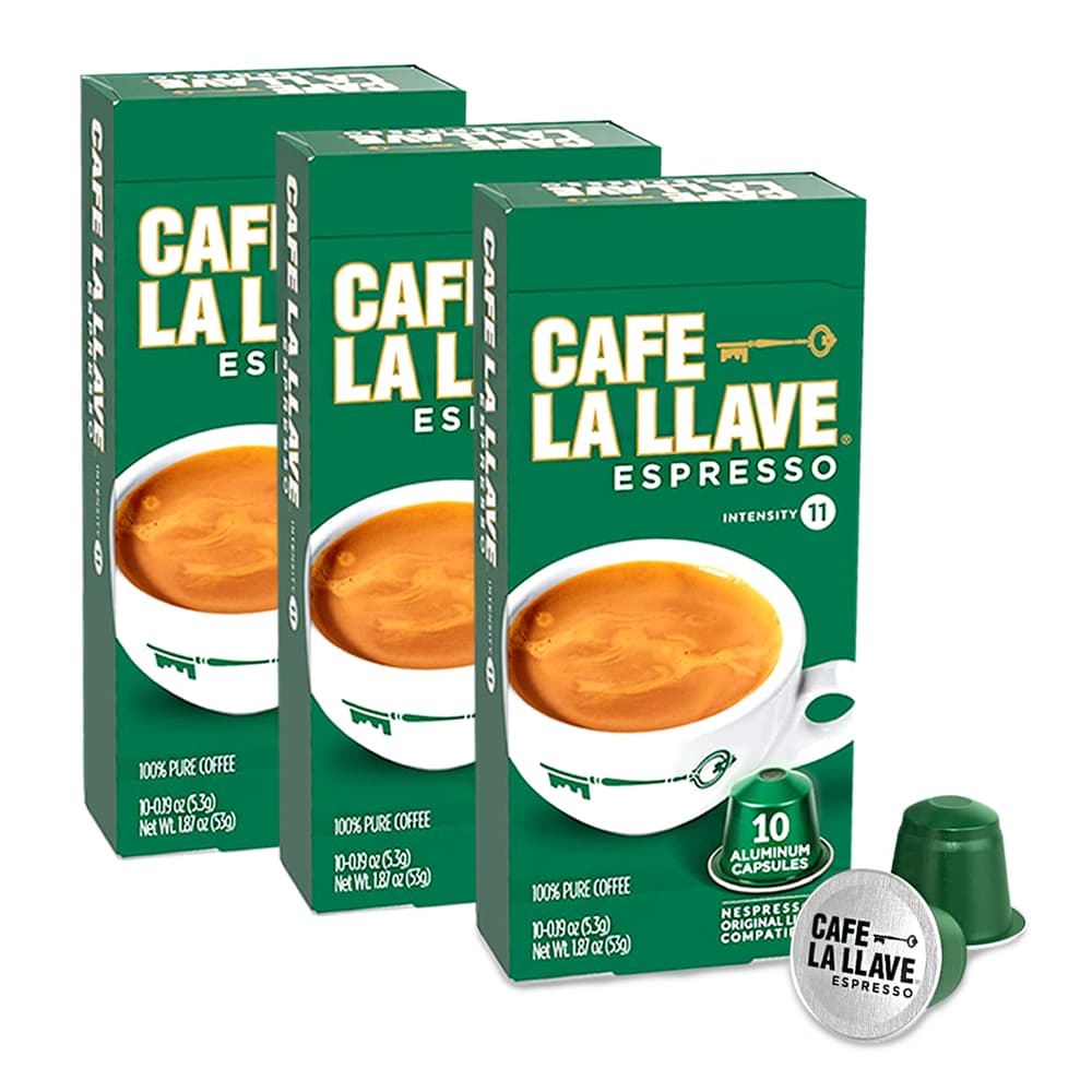 Café cápsulas de expresso tostado oscuro La Llave (3 x 53 g / 1.87 oz) - Imagen 1