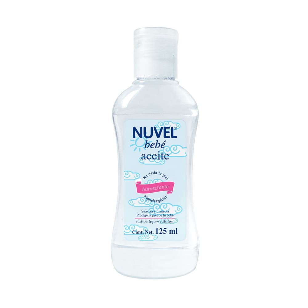 Aceite para bebé hipoalergénico humectante Nuvel (125 ml) - Imagen 1