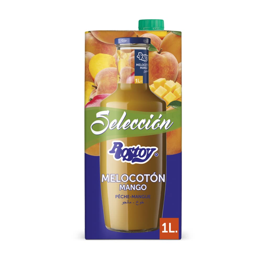 Jugo sabor melocotón y mango Rostoy Selección (1 L) - Imagen 1
