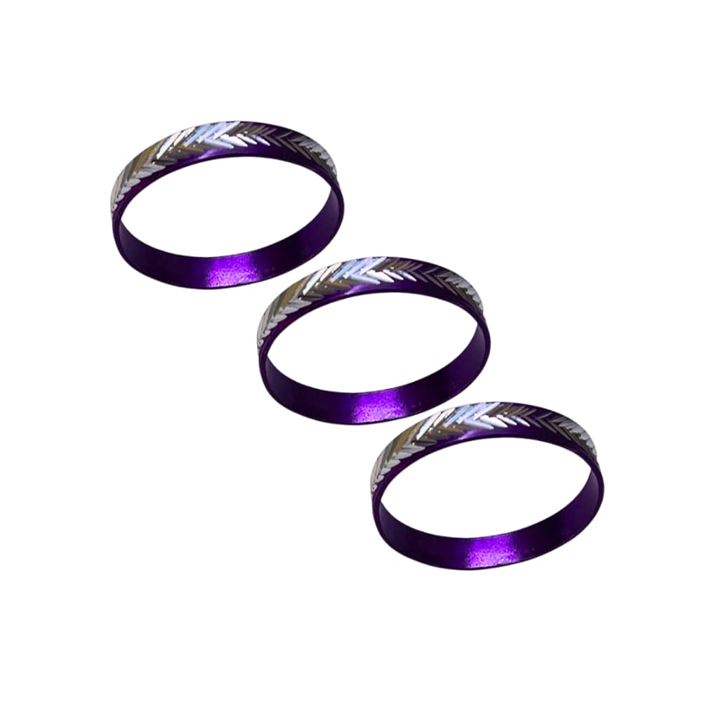 Juego de anillos de aluminio con diseño grabado Tiara (3 U) - Imagen 1