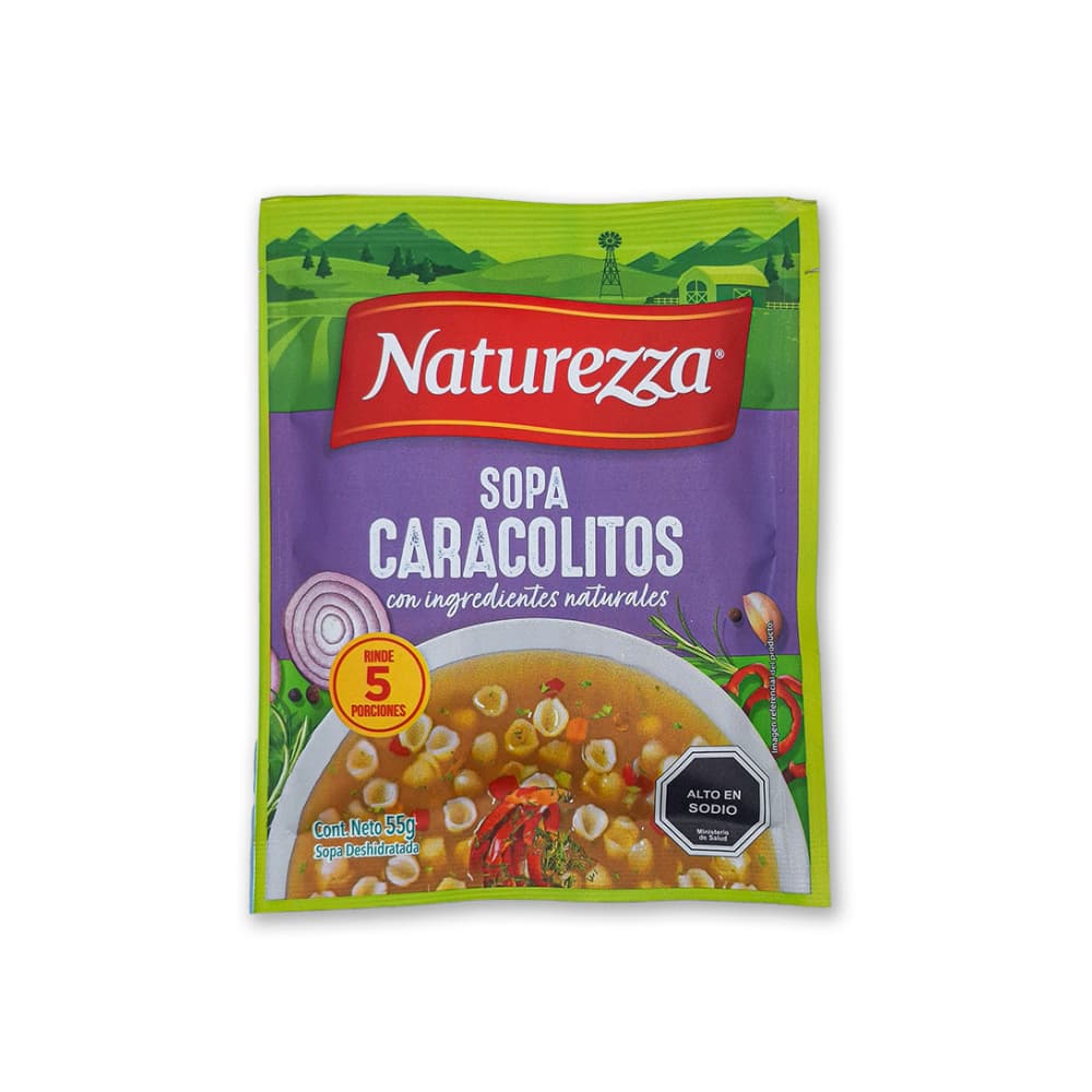 Sopa caracolitos Naturezza (55 g / 1.94 oz) - Imagen 1