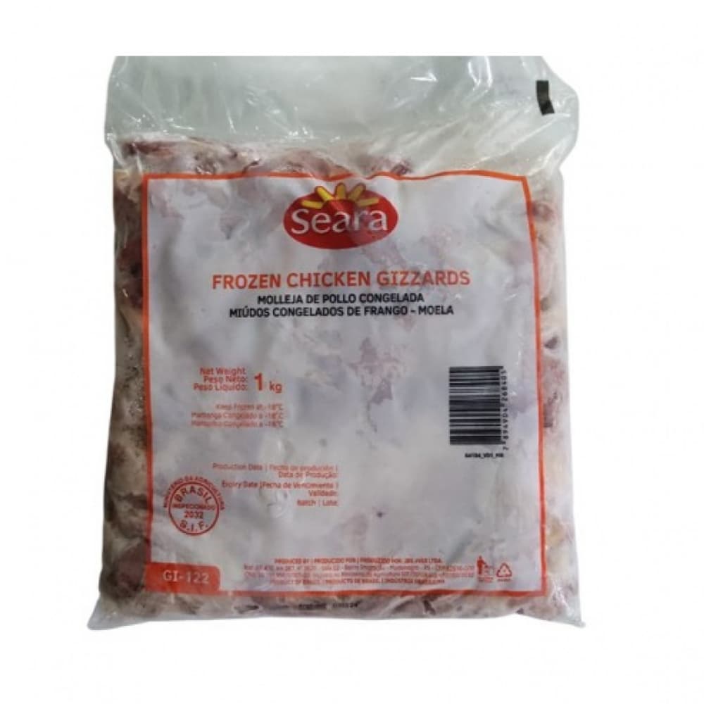 Mollejas de pollo congeladas Seara (1 kg / 2.2 lb) - Imagen 1