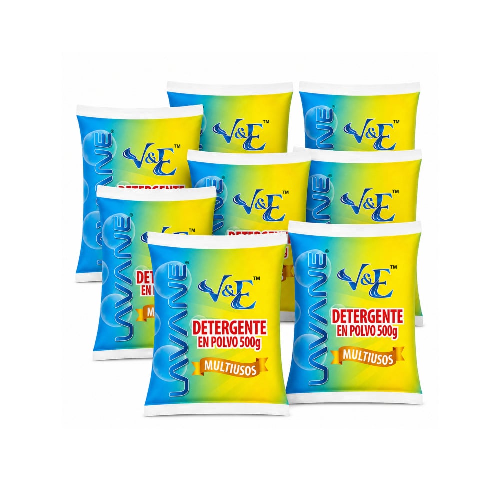 Detergente en polvo multiuso con aroma floral Lavane (8 x 500 g / 1.1 lb) - Imagen 1