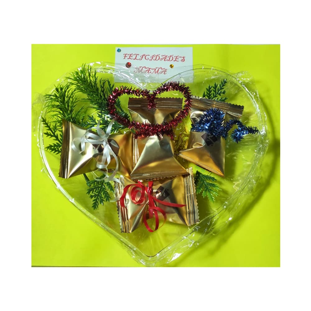 Estuche de regalo para las madres bombones + plato + postal - Imagen 1