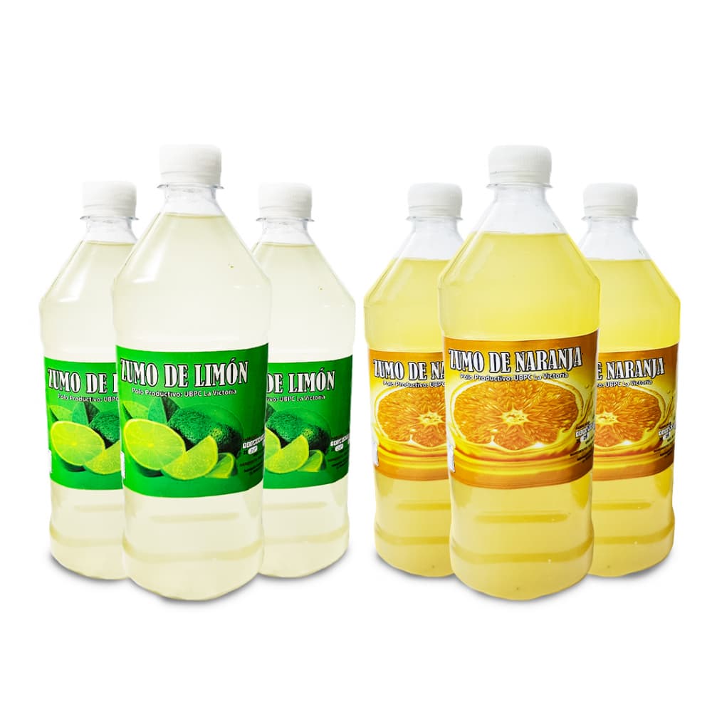 Combo de sabores tropicales 7: Zumo de limón + Zumo de naranja - Imagen 1