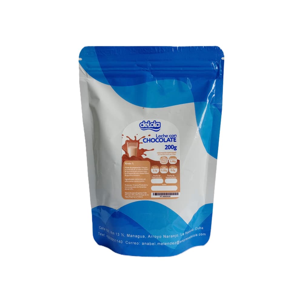 Leche con chocolate en polvo deLola (200 g / 7.05 oz) - Imagen 1