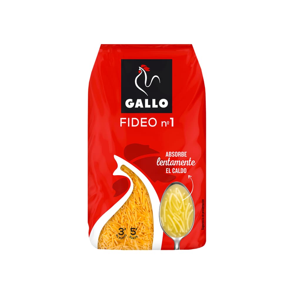 Fideos No. 1 Gallo (450 g / 15.87 oz) - Imagen 1