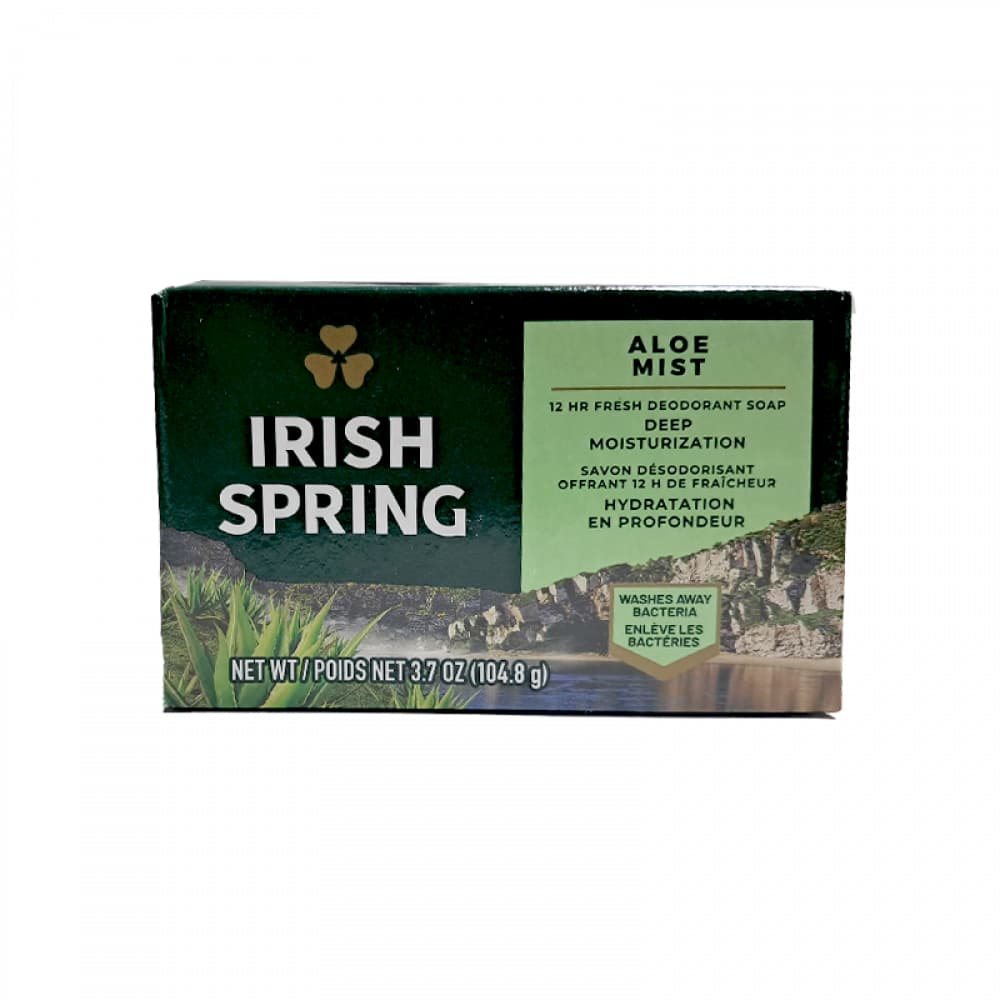 Jabón desodorante en barra niebla de aloe Irish Spring (104.8 g / 3.7 oz) - Imagen 1