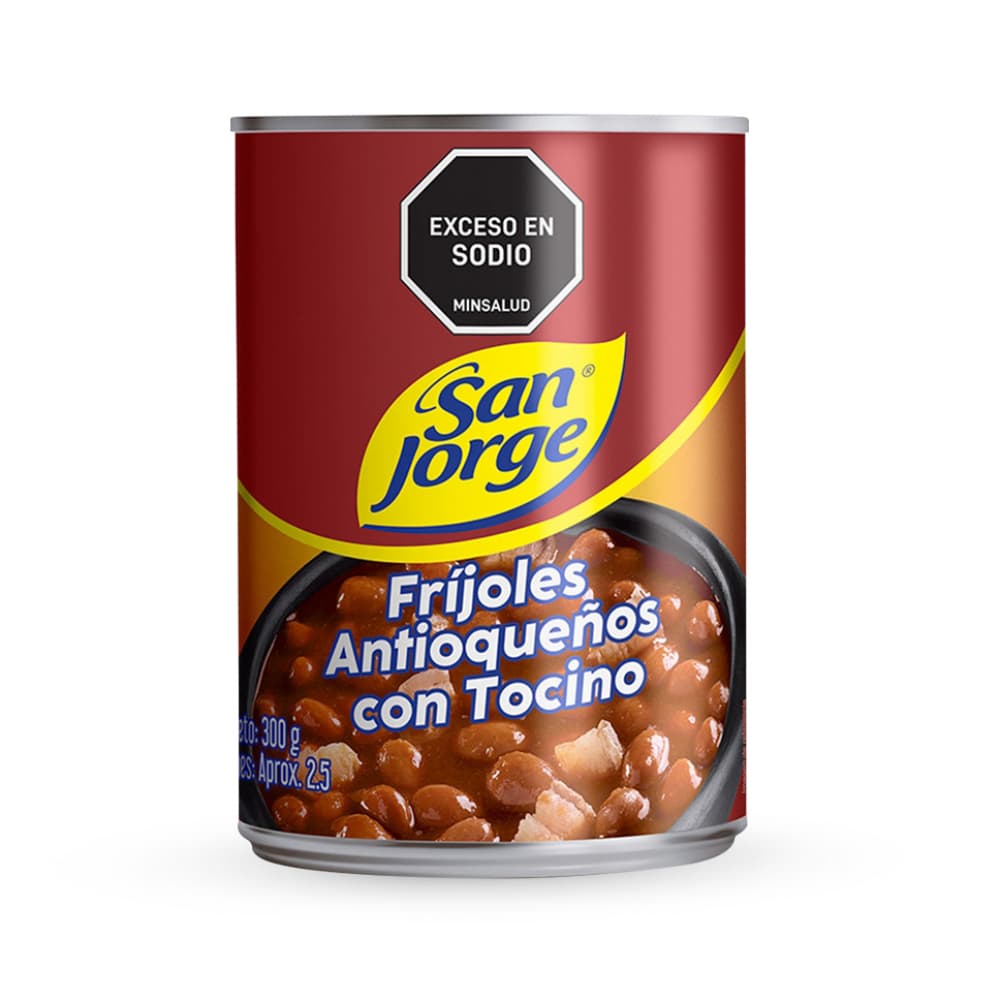 Frijoles antioqueños - colorados - con tocino San Jorge (300 g / 10.58 oz) - Imagen 1