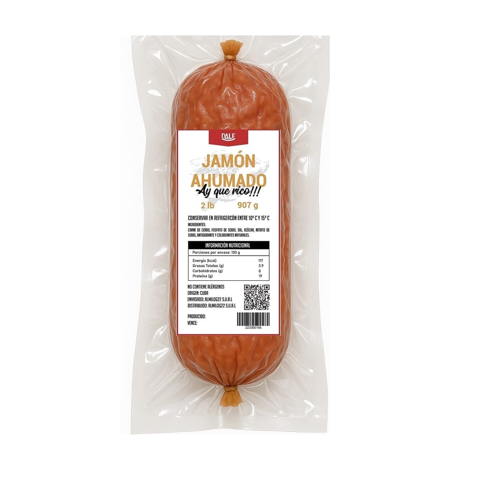 Jamón ahumado Ay que rico (907 g / 2.0 lb) - Imagen 1
