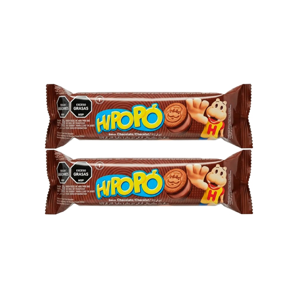 Galletas con relleno sabor chocolate Hipopó (2 x 80 g , 2.82 oz) - Imagen 1