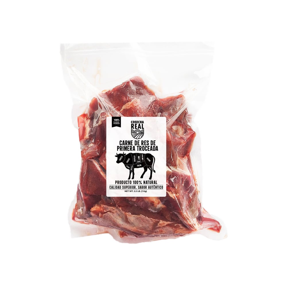 Carne de res de primera troceada Cosecha Real (1 kg / 2.2 lb) - Imagen 1