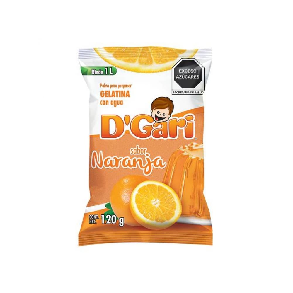 Gelatina sabor naranja D'Gari (120 g / 4.2 oz) - Imagen 1