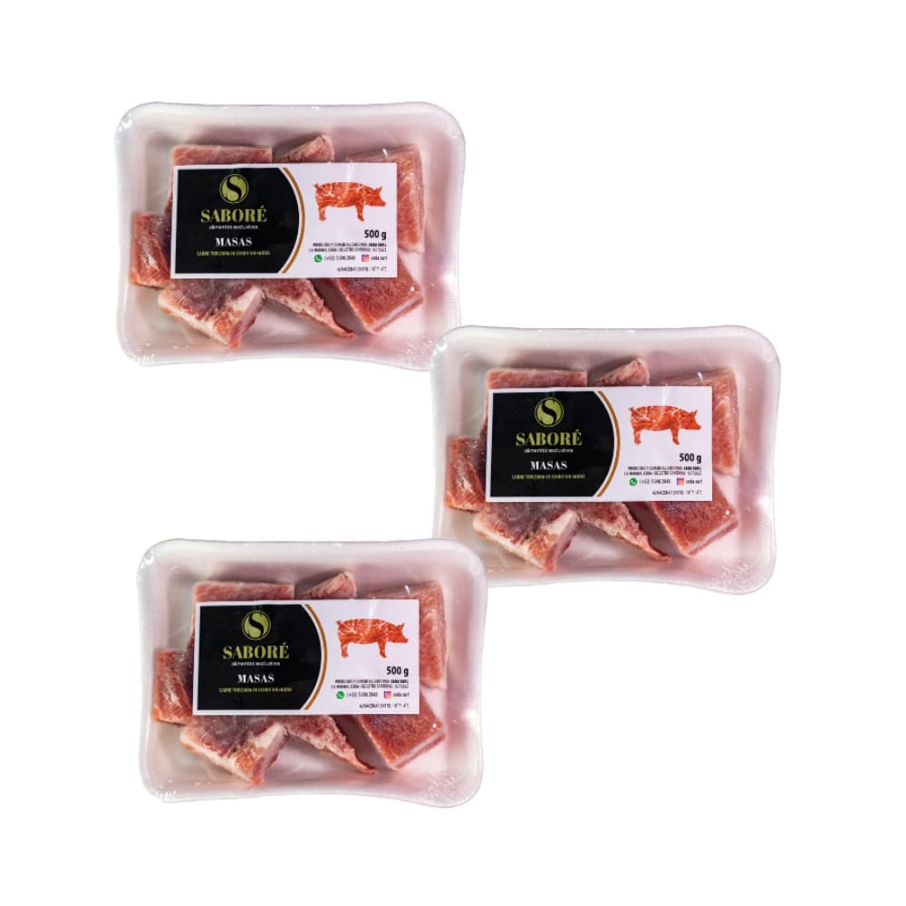 Masas de cerdo (3 x 500 g / 1.10 lb) - Imagen 1