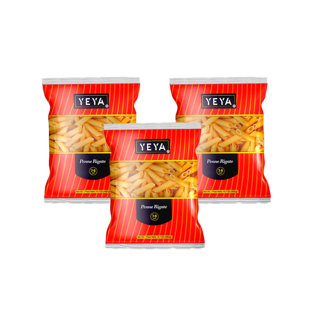 Pasta penne Yeya (3 x 400 g / 14.11 oz) - Imagen 1