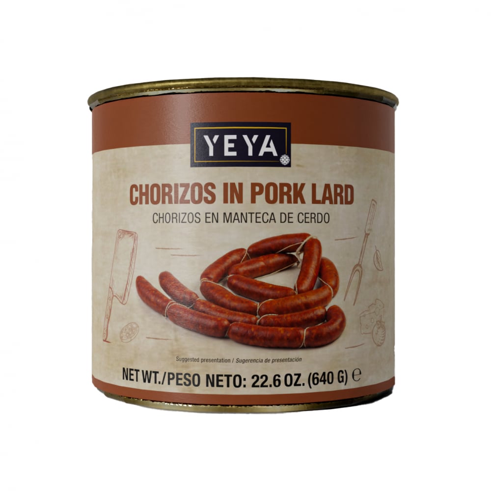 Chorizo en manteca de cerdo YEYA (640 g / 1.41 lb) - Imagen 1