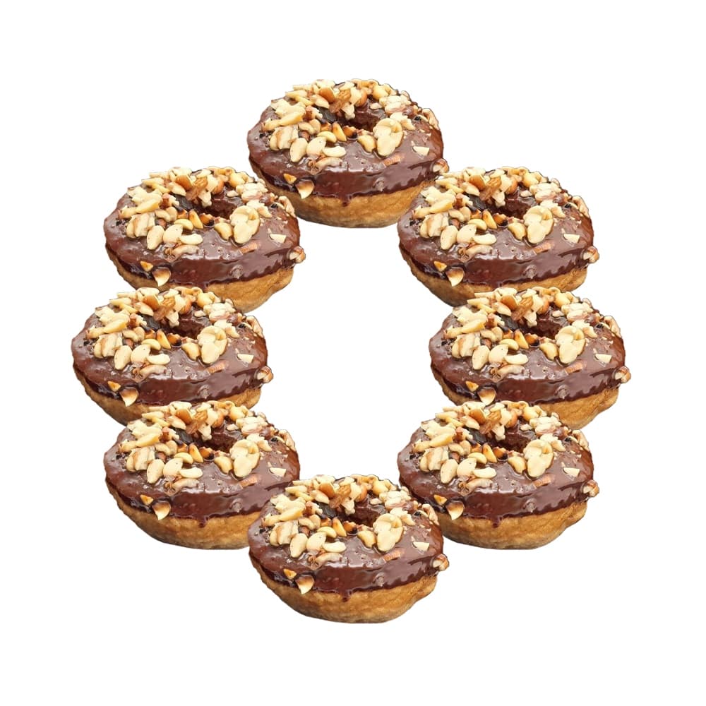 Dona con cobertura de chocolate y almendra (8 x 116 g / 4.01 oz) - Imagen 1