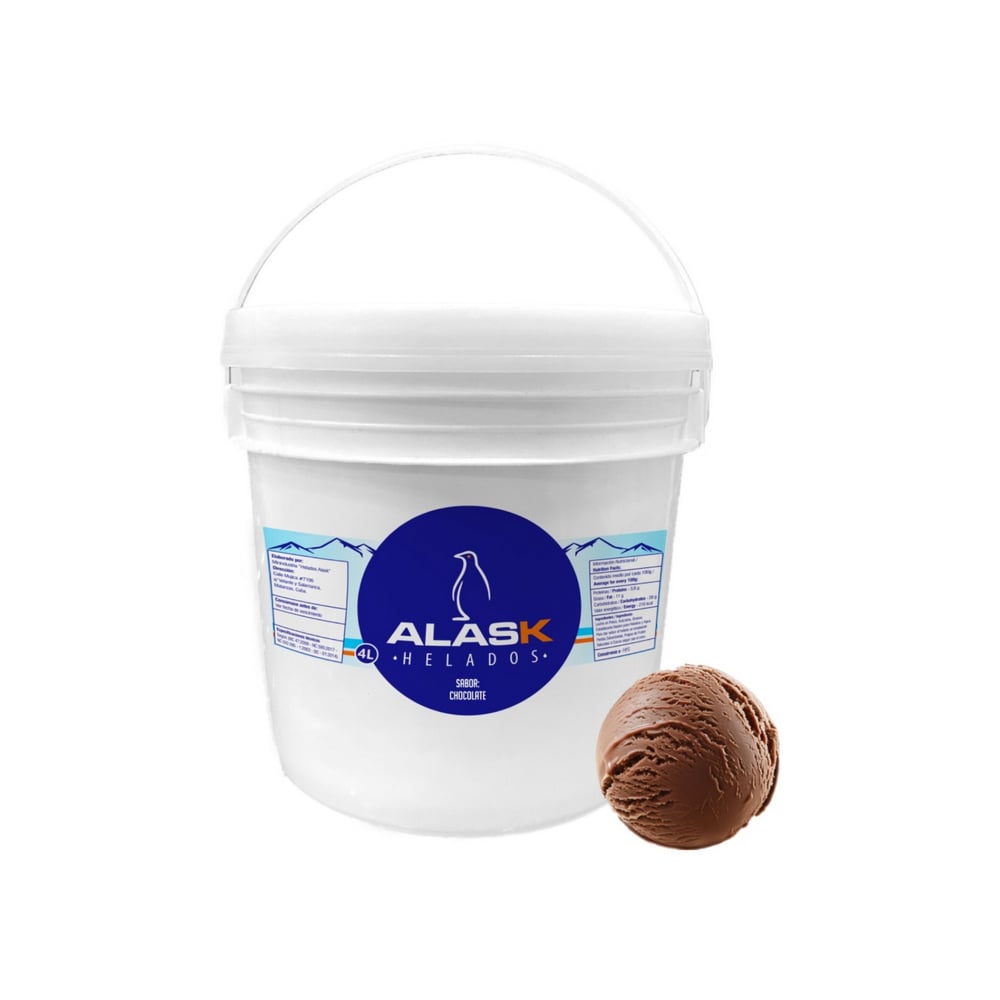 Helado de chocolate Alask (4 L) - Imagen 1
