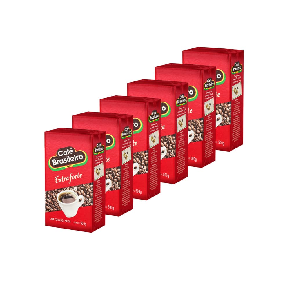 Café extra fuerte Brasileiro (6 x 500 g / 1.1 lb) - Imagen 1