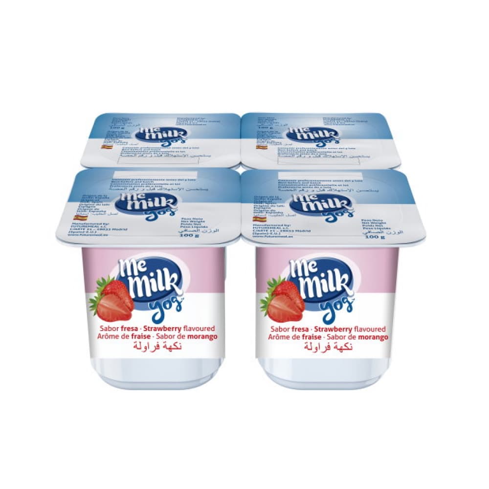 Yogur sabor a fresa Me Milk (4 x 120 g / 4.23 oz) - Imagen 1