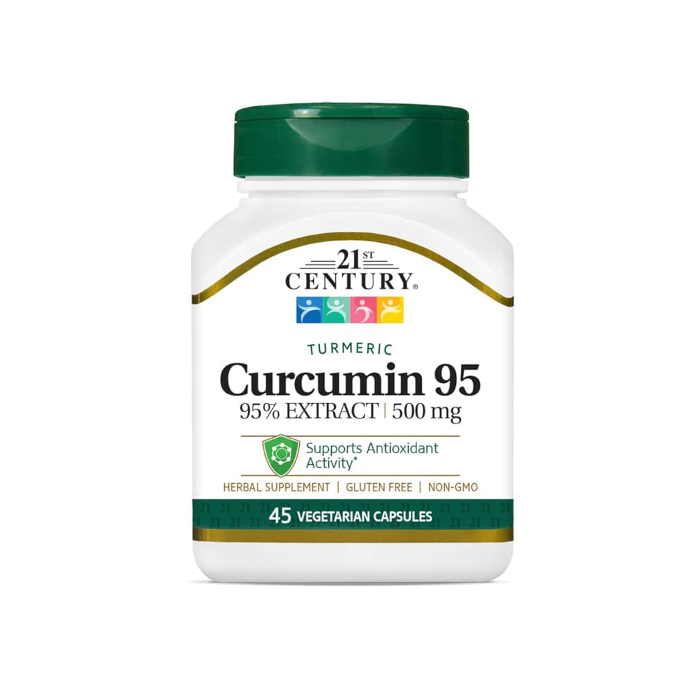 Suplemento herbario con extracto de cúrcuma 500 mg 21st Century (45 cápsulas) - Imagen 1