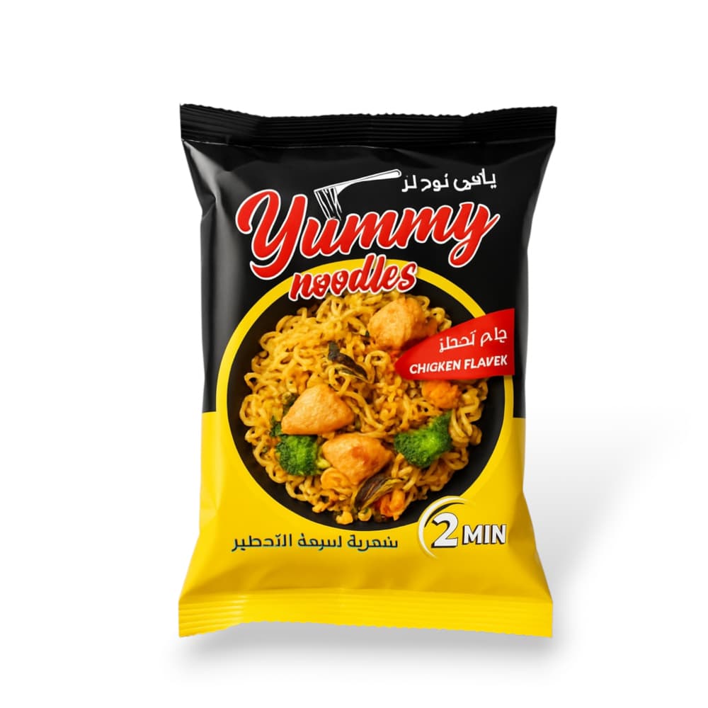 Sopa instantánea sabor a pollo Yummy Noodles (70 g / 2.46 oz) - Imagen 1