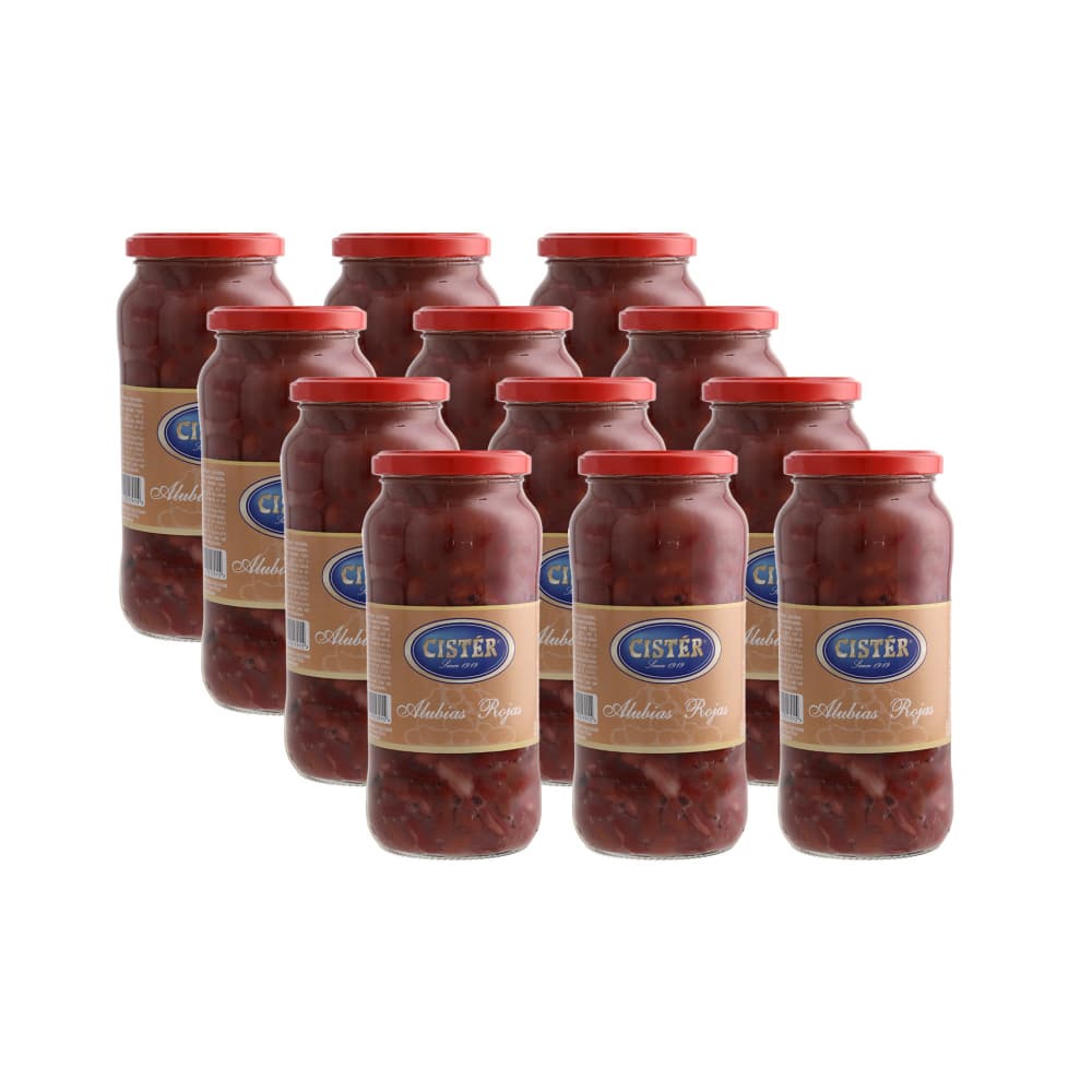 Alubias rojas cocidas Cistér (12 x 540 g / 1.19 lb) - Imagen 1