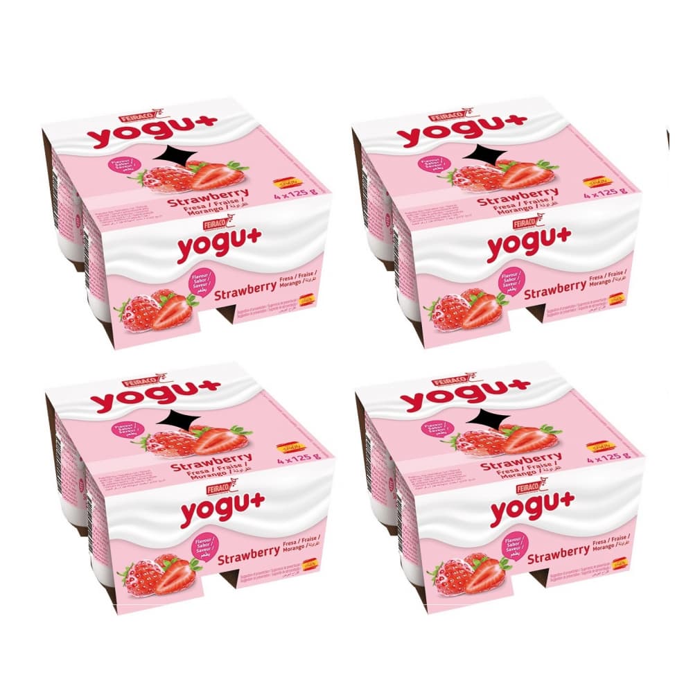Yogur pasteurizado sabor a fresa (16 x 125 g) - Imagen 1