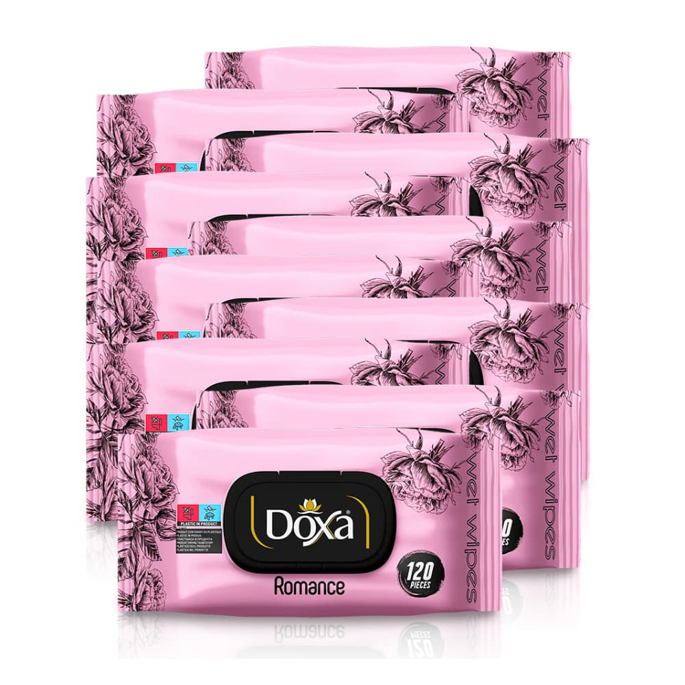 Toallitas húmedas con aroma a romance Doxa (10 x 120 U) - Imagen 1