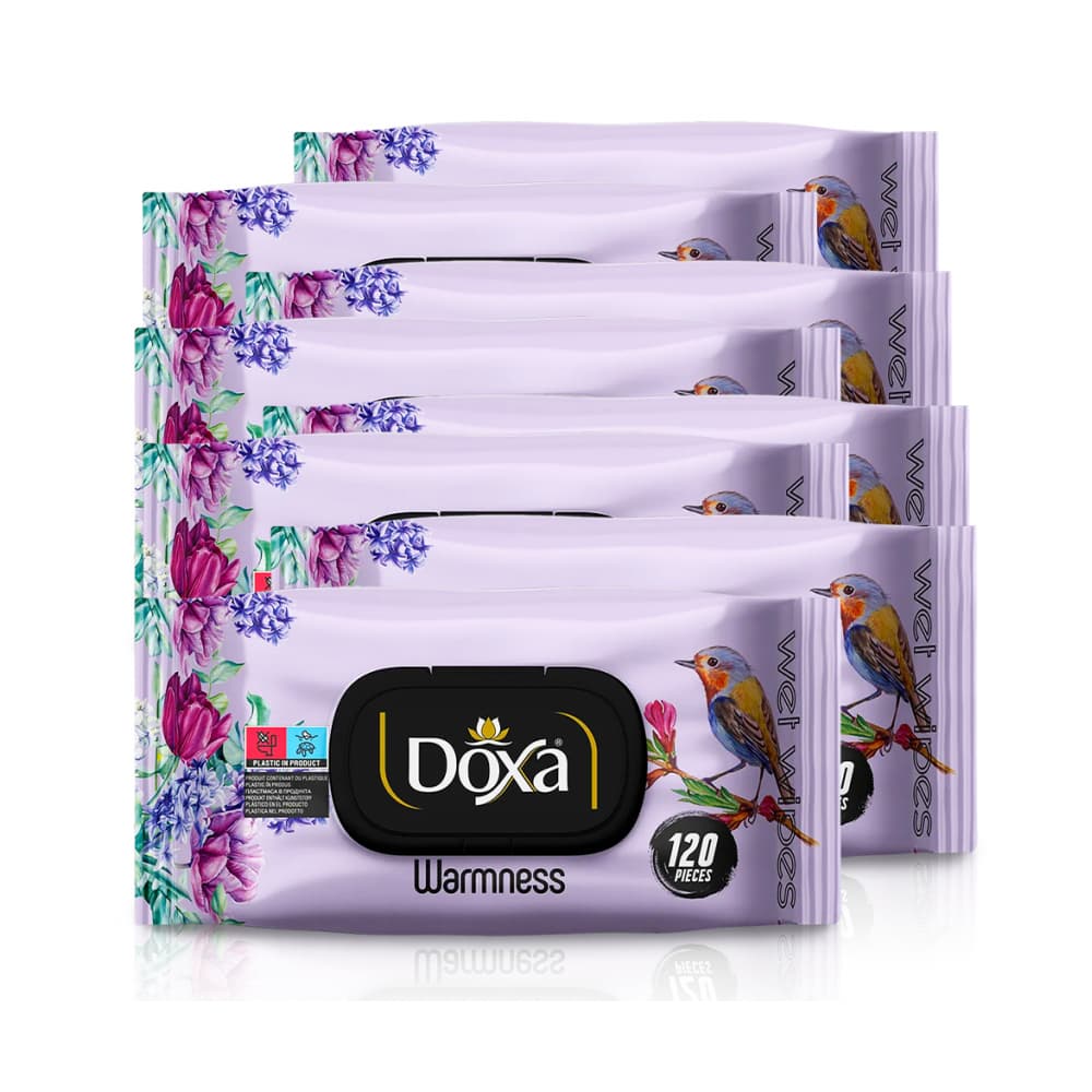 Toallitas húmedas con aroma cálido Doxa (8 x 120 U) - Imagen 1