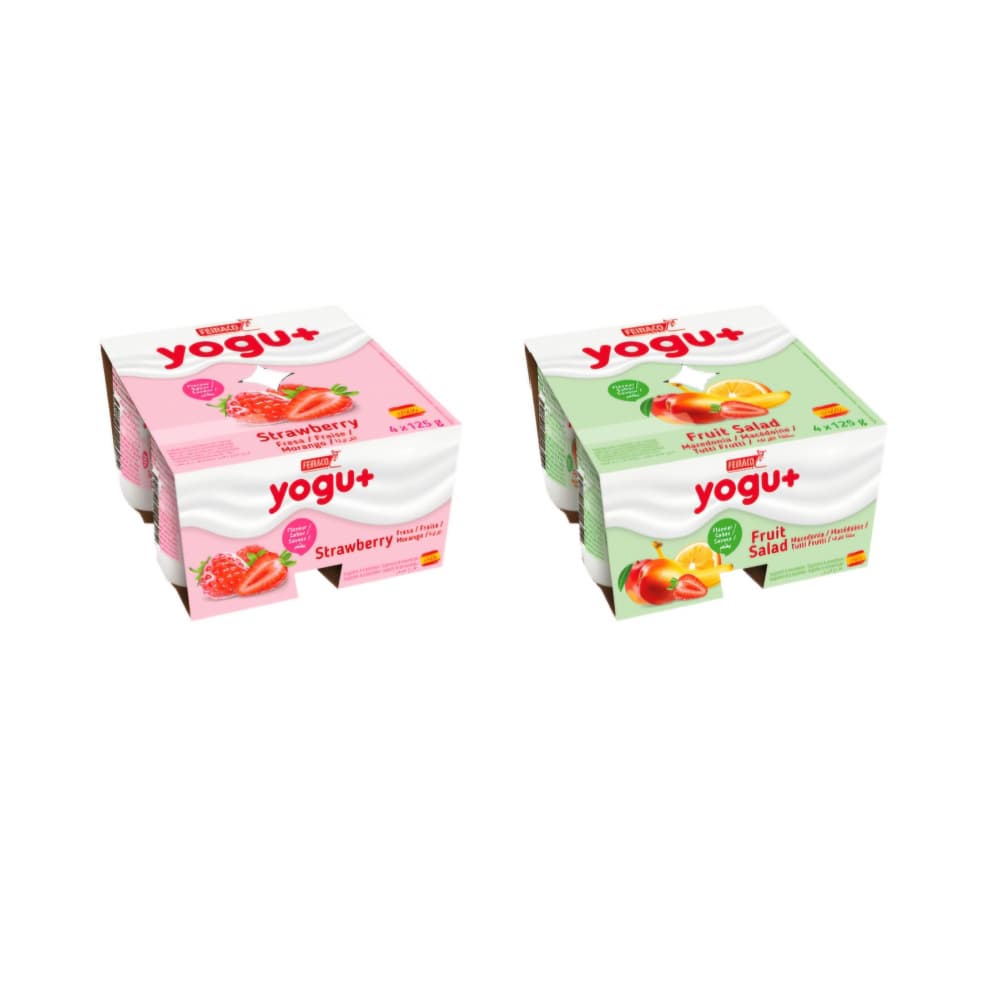 Yogur pasteurizado sabor a fresa + Yogur pasteurizado sabor a macedonia - Imagen 1