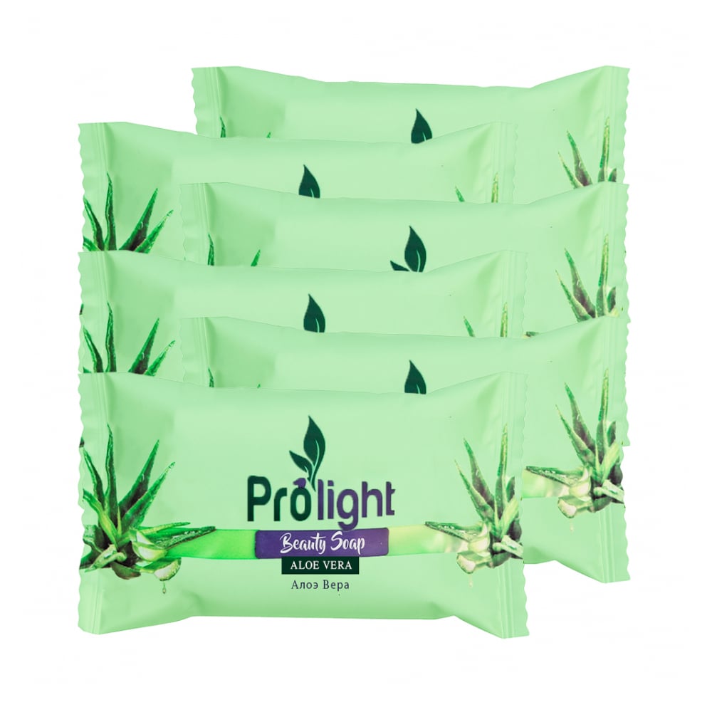 Jabón de belleza con fragancia aloe vera Prolight (6 x 100 g / 3.52 oz) - Imagen 1