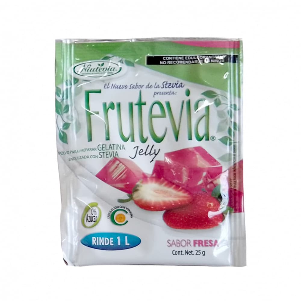 Gelatina sabor fresa Frutevia (25 g) - Imagen 1