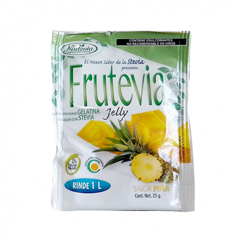 Gelatina sabor piña Frutevia (25 g) - Imagen 1