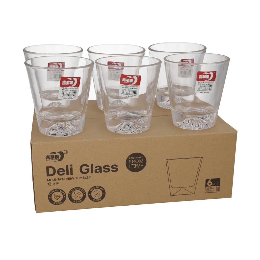 Juego de vasos de cristal para whisky Qing Ping Guo (6 U) - Imagen 1