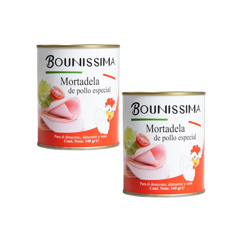Mortadela de pollo especial Bounissima (2 x 340 g / 11.99 oz) - Imagen 1