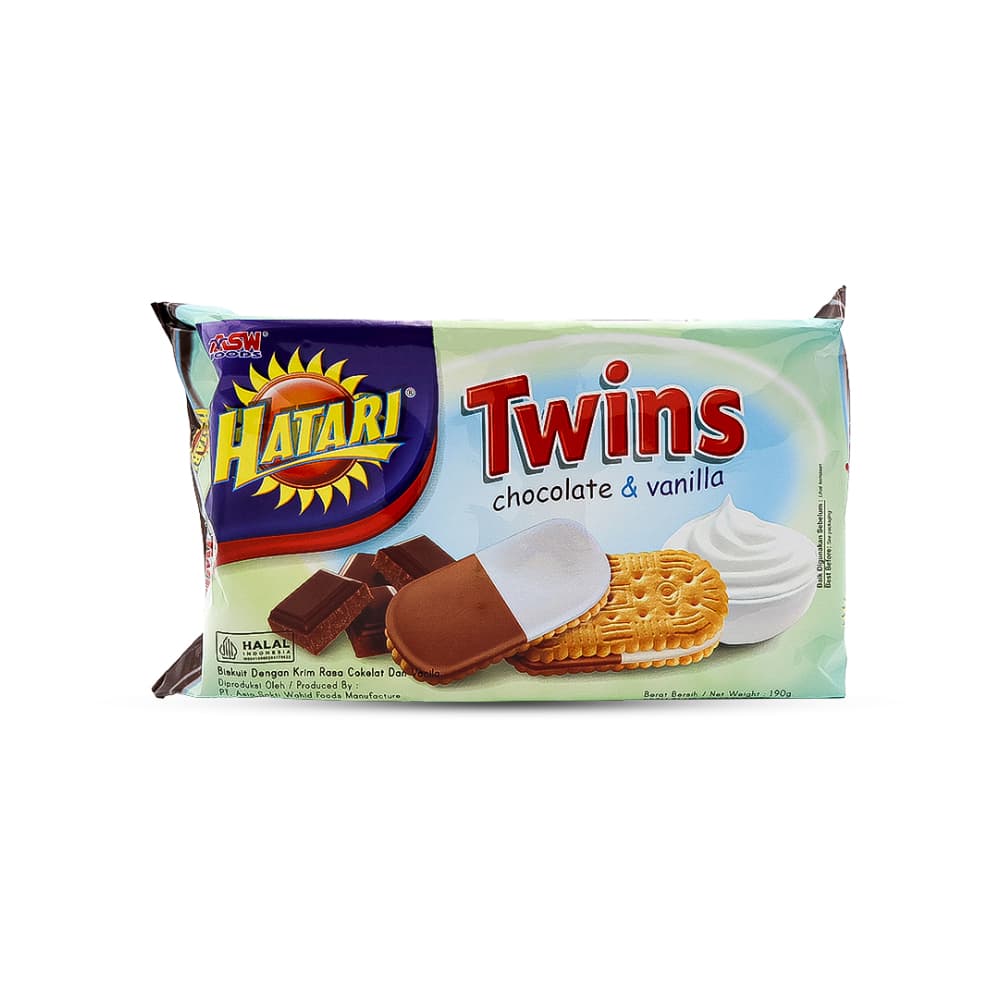 Galletas con crema sabor chocolate y vainilla Hatari (190 g / 6.70 oz) - Imagen 1